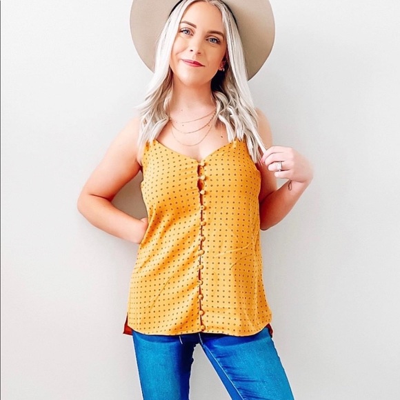 Grace & Lace Button up cami mustard - Picture 4 of 6